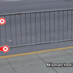 Wrong hook styles on steel barriers
