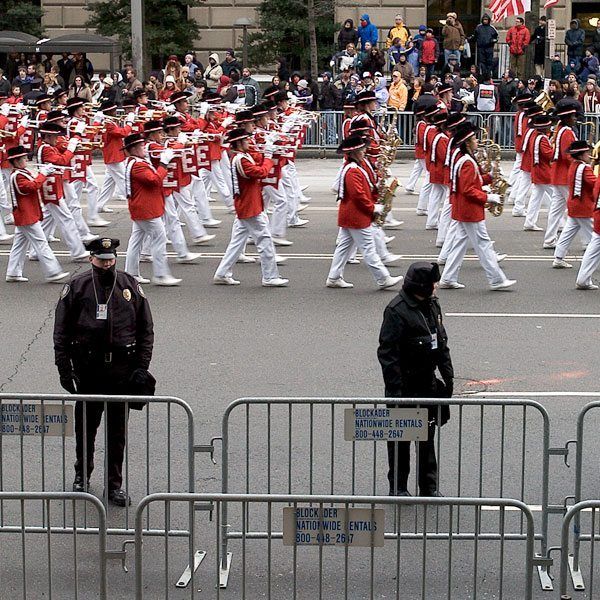 First line of security at inaugural parade