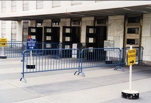 Blue Painted Barriers