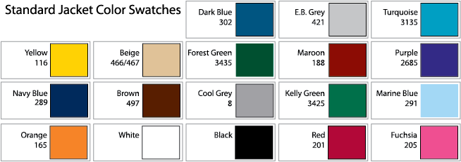 Vinyl Color Swatches for Barrier Covers