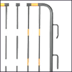 Steel Barricade Crowd Control With Reflective Sheeting