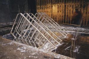 Galvanized Barriers - barricades being hot dipped galvanized