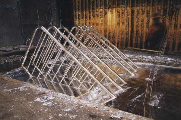 Galvanized steel barriers
