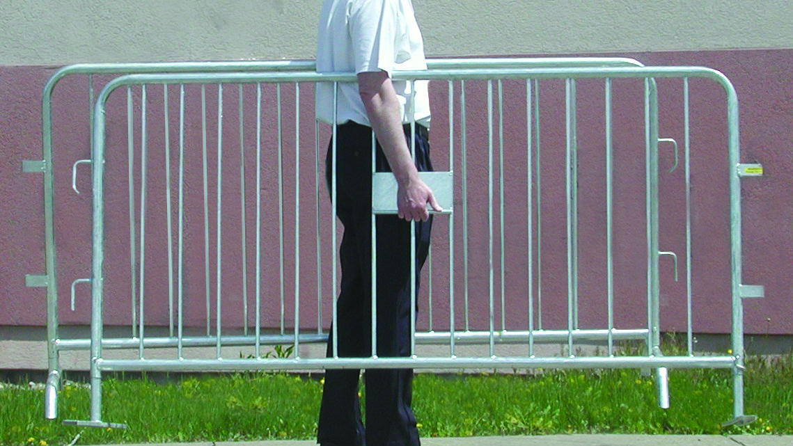 Carrying Crowd Control Barrier 