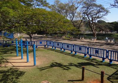 Blue Barricades Used For Perimeter