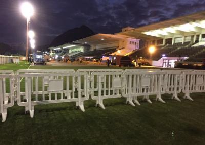 White Barriers Used For Line Queueing