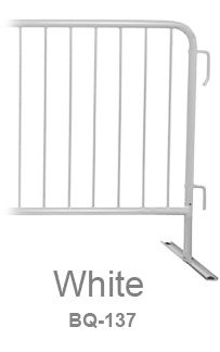 White painted barrier
