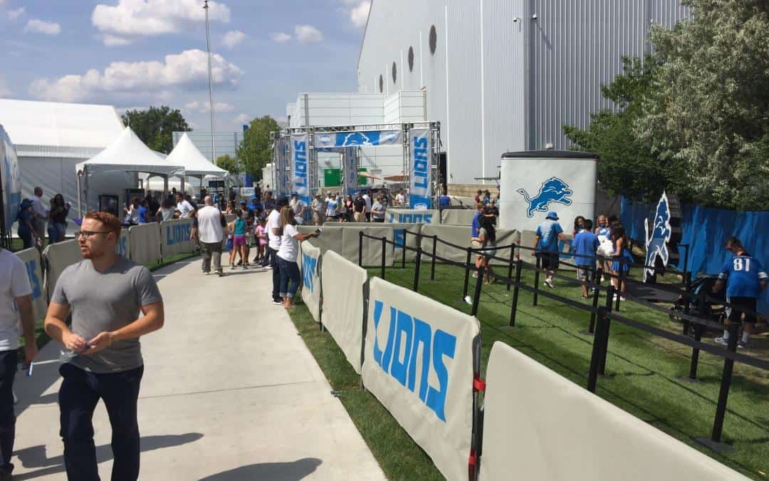 Detroit Lion's barriers and stanchions