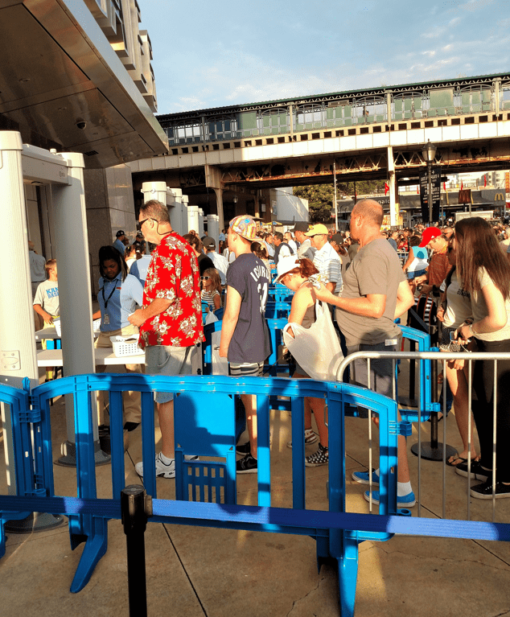 Movit Plastic Barricade Used For Queue.