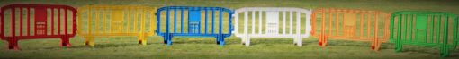 Multiple Colored Movit Plastic Barricades