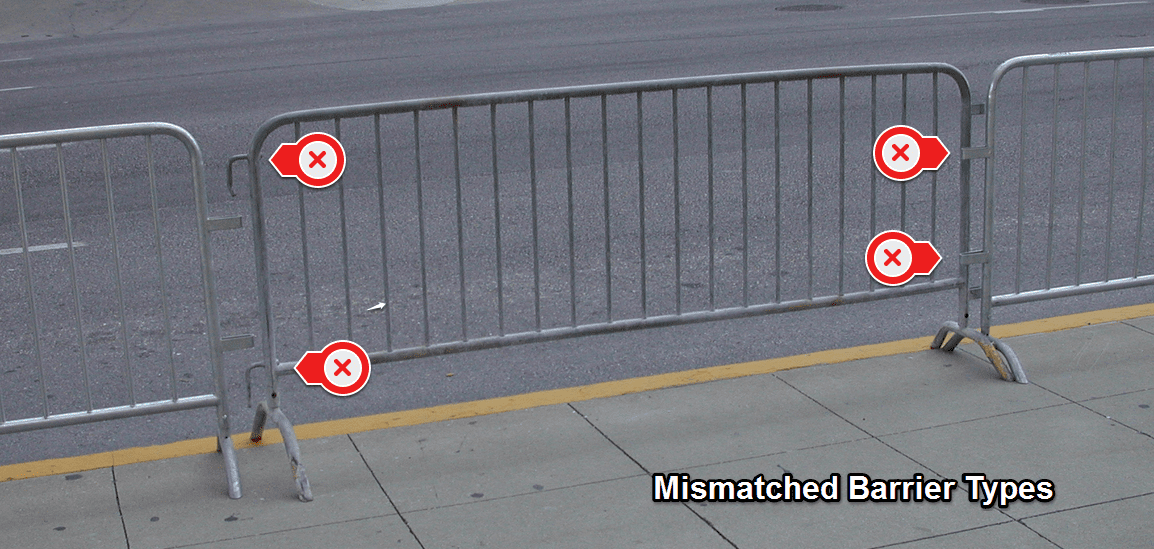 Mismatched Barriers - Marked