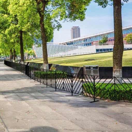 Black Decorative Steel Fence In Use