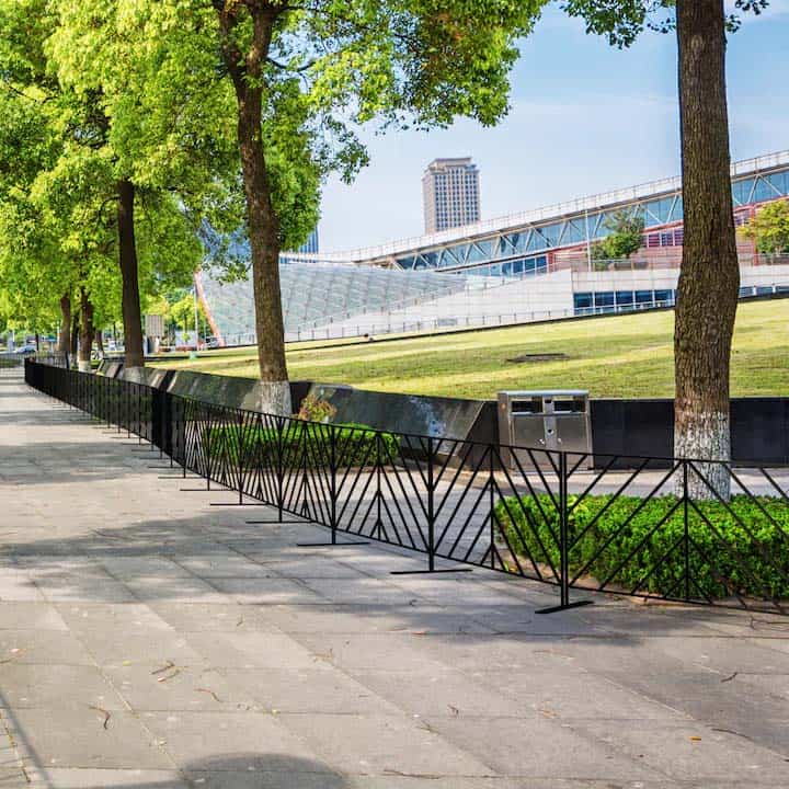 Black Decorative Steel Fence In Use