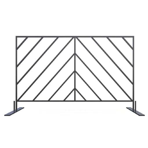 Decorative Steel Fence Black Front
