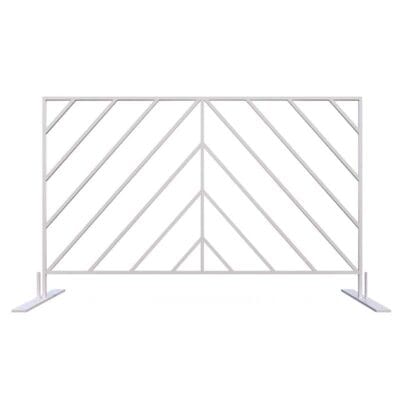 Decorative Steel Fence White Front