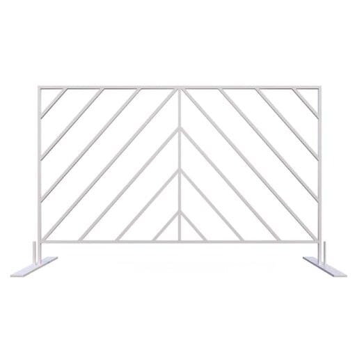 Decorative Steel Fence White Front