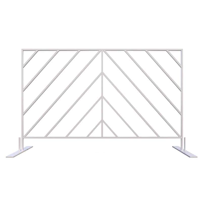 Decorative Steel Fence White Front